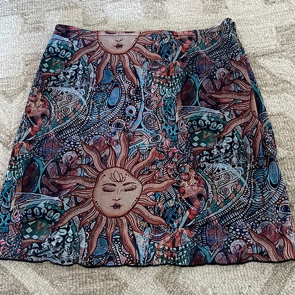 Mini skirt with a sun